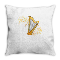 Harp Player Girls Harpist Women Men Music Harp T Shirt Throw Pillow | Artistshot