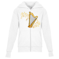 Harp Player Girls Harpist Women Men Music Harp T Shirt Youth Zipper Hoodie | Artistshot