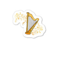 Harp Player Girls Harpist Women Men Music Harp T Shirt Sticker | Artistshot