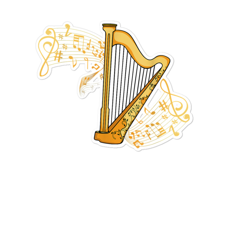 Harp Player Girls Harpist Women Men Music Harp T Shirt Sticker | Artistshot