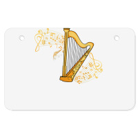 Harp Player Girls Harpist Women Men Music Harp T Shirt Atv License Plate | Artistshot