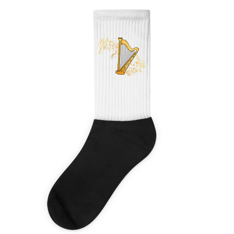 Harp Player Girls Harpist Women Men Music Harp T Shirt Socks | Artistshot