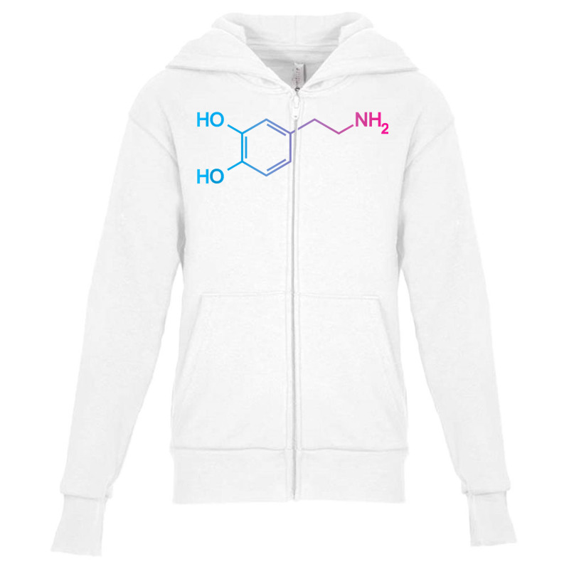 Dopamine Molecule Happiness   Biologist Tank Top Youth Zipper Hoodie by harmanyuan | Artistshot