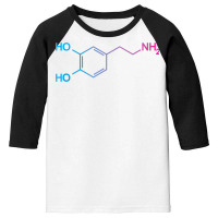 Dopamine Molecule Happiness   Biologist Tank Top Youth 3/4 Sleeve | Artistshot