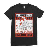 Chicken Chick Vintage Chickens The Pet That Pops Breakfast Chicken 70 Ladies Fitted T-shirt | Artistshot