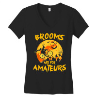 Cycling Funny Halloween Brooms Are For Amateurs Funny Halloween 160 Bi Women's V-neck T-shirt | Artistshot