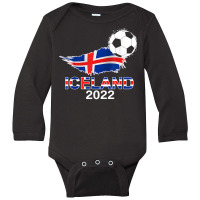 Iceland Flag Jersey Supporter Icelandic Soccer Team Iceland T Shirt Long Sleeve Baby Bodysuit | Artistshot