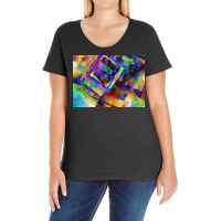 Multicolor Gradient Background For Cover Template, Blurred, Etc Ladies Curvy T-shirt | Artistshot