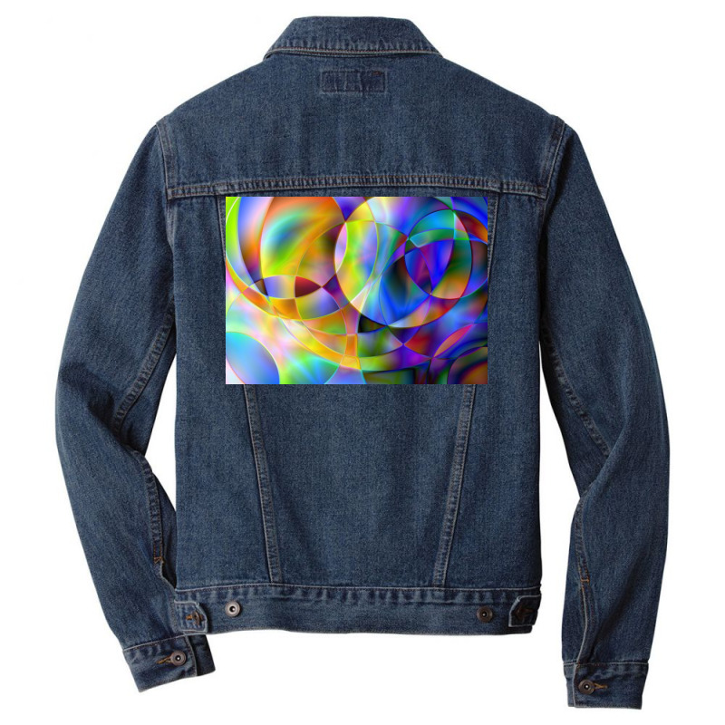 Multicolor Gradient Background For Cover Template, Blurred, Etc Men Denim Jacket by argo | Artistshot