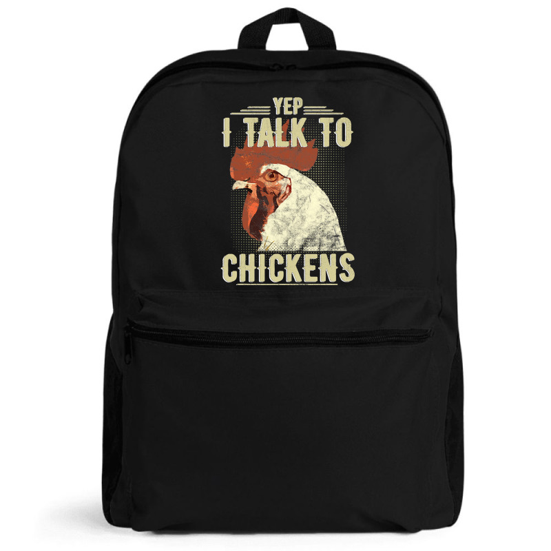 Chicken Chick Yep Im Talk Chickens Funny Chicken Animal Distressed Sty Backpack | Artistshot