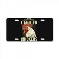 Chicken Chick Yep Im Talk Chickens Funny Chicken Animal Distressed Sty License Plate | Artistshot