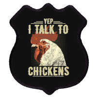 Chicken Chick Yep Im Talk Chickens Funny Chicken Animal Distressed Sty Shield Patch | Artistshot