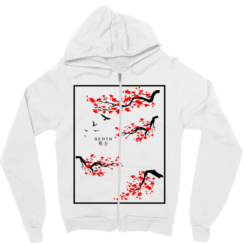 Aesthetic Japan Bonsai Korean Vaporwave Clothes Zipper Hoodie | Artistshot