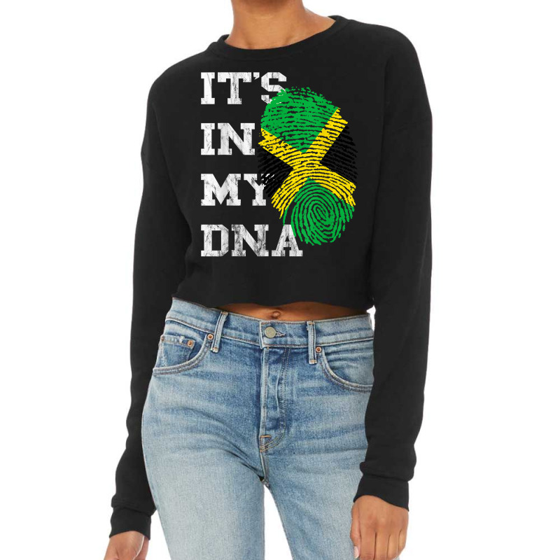 It's In My Dna Jamaica Genetic Jamaican Roots Jamaican Pride T Shirt Cropped Sweater by valerietaverna | Artistshot