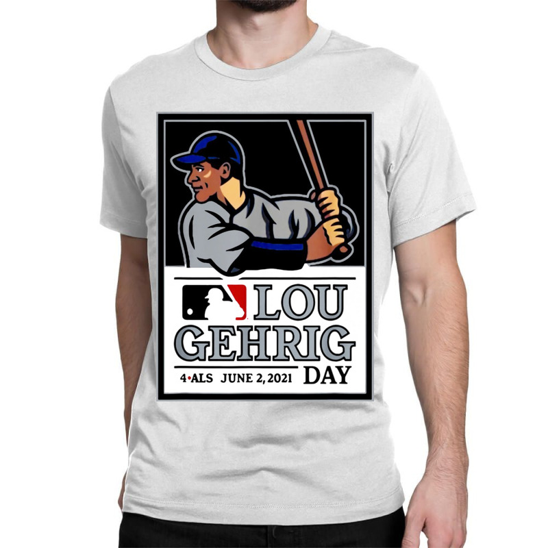 Custom Lou Gehrig #4 Merch Legend Classic T-shirt By Terai