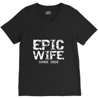 Bride Wedding Gift From Groom Husband Epic Wife Since 2020 V-neck Tee | Artistshot