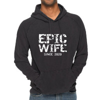 Bride Wedding Gift From Groom Husband Epic Wife Since 2020 Vintage Hoodie | Artistshot