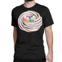 Handrawn Easter Themed Food T  Shirt Meringue Cookie Nest With Colorfu Classic T-shirt | Artistshot