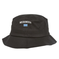 Retro Micronesia Flag Vintage Micronesian Flag Micronesian T Shirt Bucket Hat | Artistshot