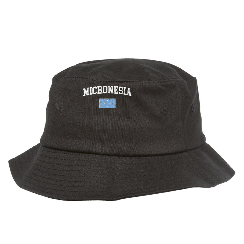 Retro Micronesia Flag Vintage Micronesian Flag Micronesian T Shirt Bucket Hat by johnjosephmenk | Artistshot