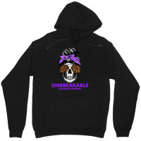 Alzheimers Unbreakable Alzheimer Warrior Skull Halloweenfor Woman 22 A Unisex Hoodie | Artistshot