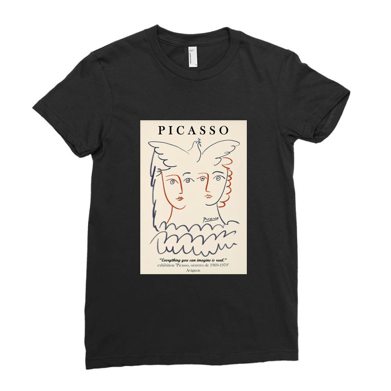 Picasso Everything You Can Imagine Is Real Ladies Fitted T-shirt | Artistshot