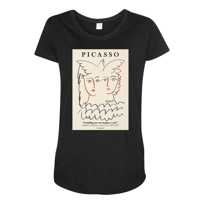 Picasso Everything You Can Imagine Is Real Maternity Scoop Neck T-shirt | Artistshot