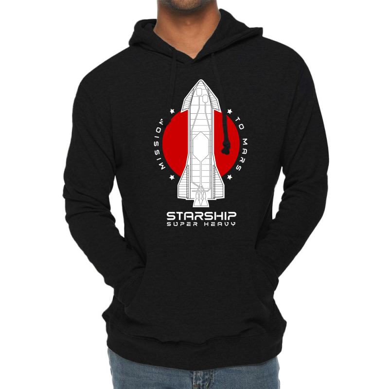 Starship Sn15 Mission To Mars Space Rocket X Raptor Launch Pullover Ho Lightweight Hoodie by tandonwelters | Artistshot