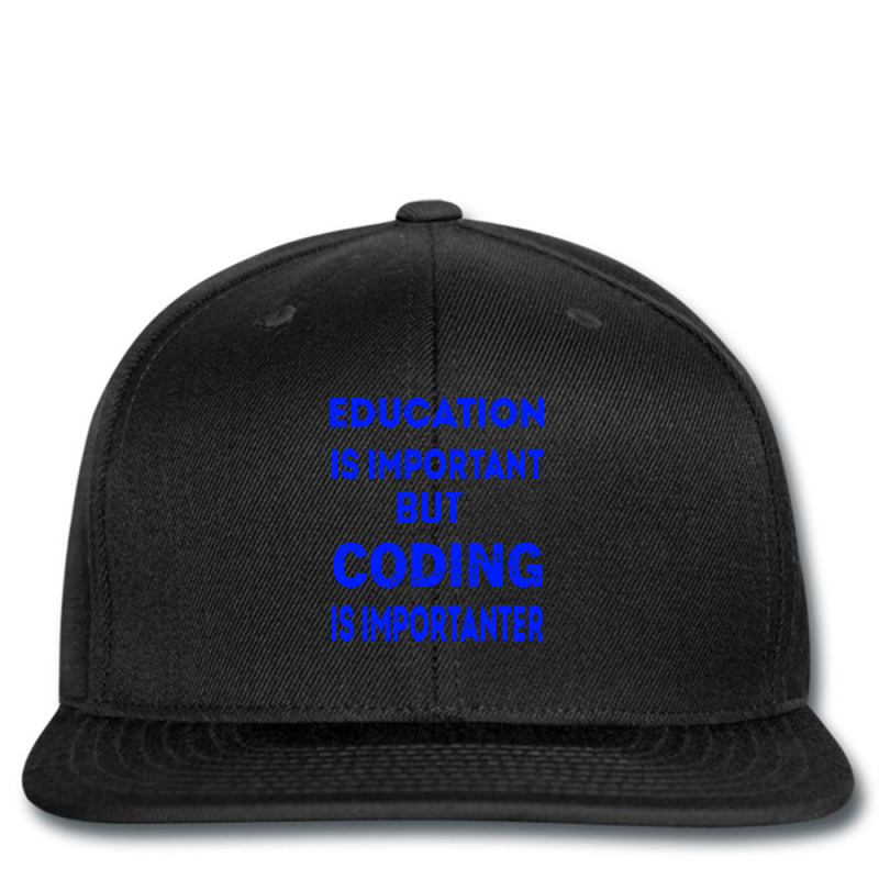 Education Is Important But Coding Is Importanter Printed hat by LemonTees | Artistshot