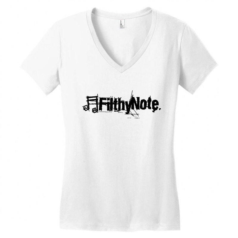 Filthy Note Record Women's V-Neck T-Shirt by BananaTees | Artistshot