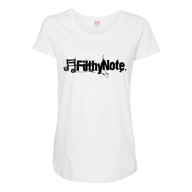 Filthy Note Record Maternity Scoop Neck T-shirt by BananaTees | Artistshot