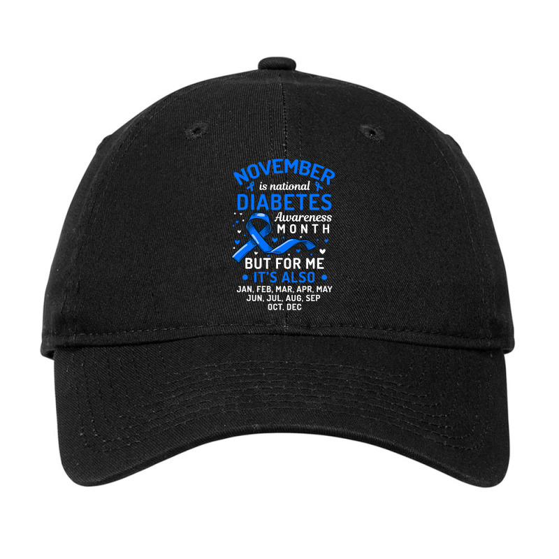 Diabetes November Is National Diabetes Awareness Month Support 288 Adjustable Cap by stress | Artistshot