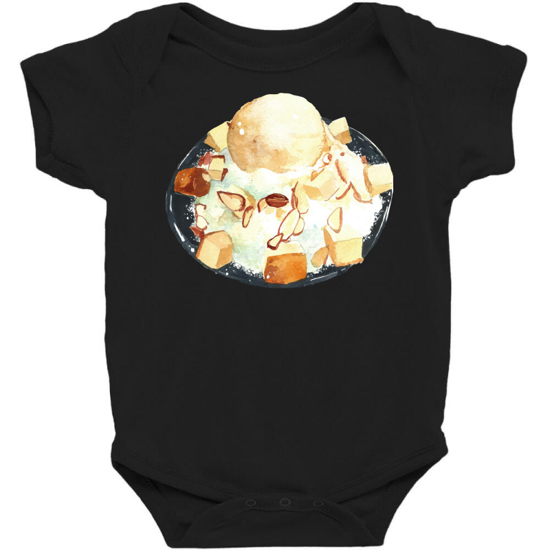 Korean Shaved Ice Bingsu T  Shirt Korean Almond Vanilla Bingsu Ice Cre Baby Bodysuit by salesmanhuh | Artistshot