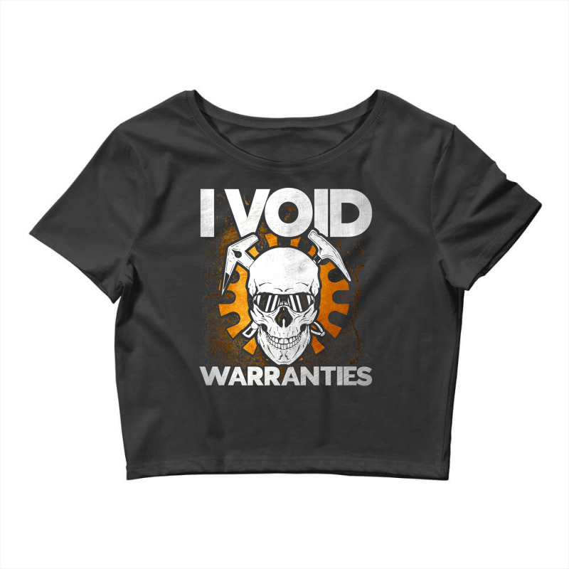 Mechanic I Void Warranties Mechanic 498 Crop Top by criticizematter | Artistshot