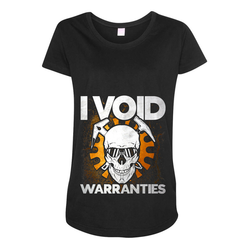 Mechanic I Void Warranties Mechanic 498 Maternity Scoop Neck T-shirt by criticizematter | Artistshot