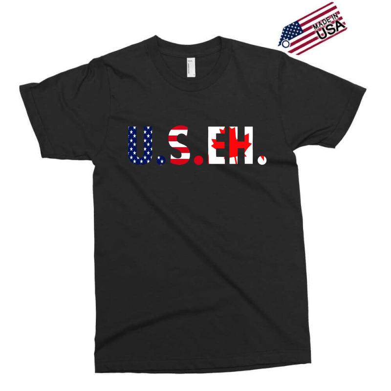 Useh American Flag Canadian Flag Exclusive T-shirt by SuryaArt | Artistshot