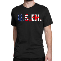 Useh American Flag Canadian Flag Classic T-shirt | Artistshot