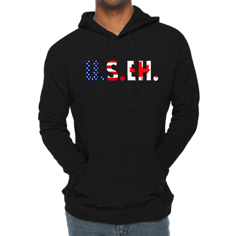 Useh American Flag Canadian Flag Lightweight Hoodie by SuryaArt | Artistshot