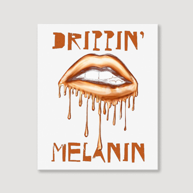 Drippin' Melanin Portrait Canvas Print | Artistshot