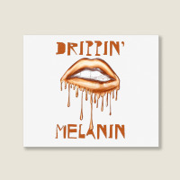 Drippin' Melanin Landscape Canvas Print | Artistshot