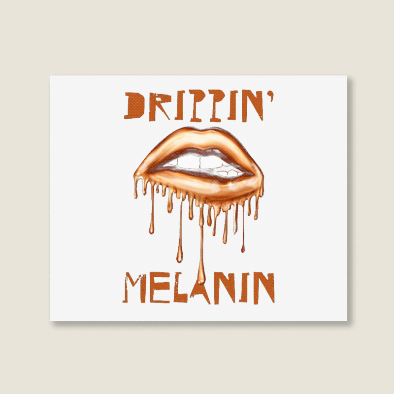 Drippin' Melanin Landscape Canvas Print | Artistshot