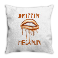 Drippin' Melanin Throw Pillow | Artistshot