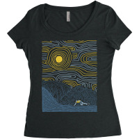 Surf Line Women's Triblend Scoop T-shirt | Artistshot