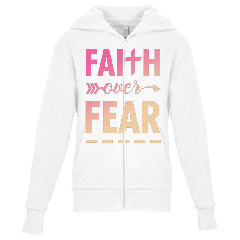 Faith Over Fear Youth Zipper Hoodie by RetnoAN | Artistshot