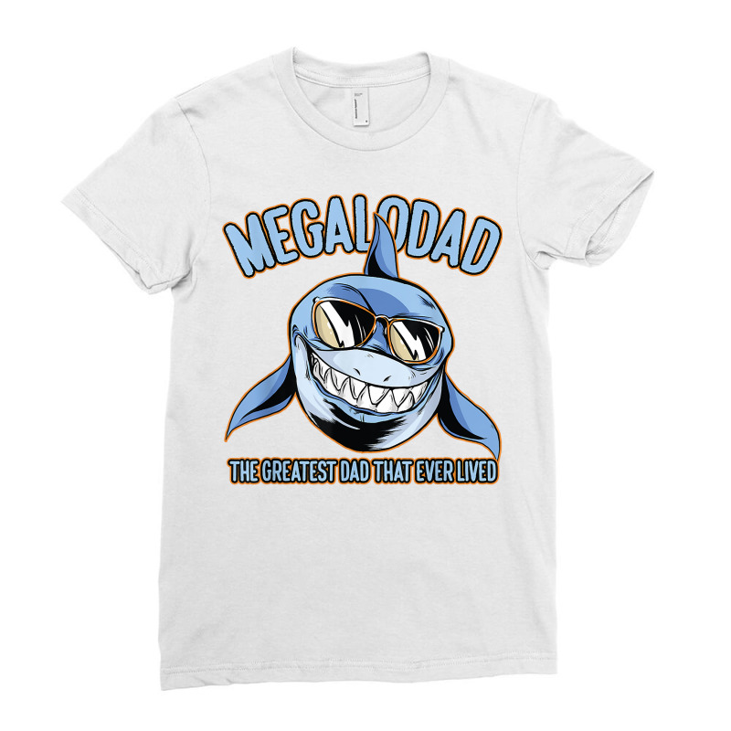 Megalodons Are My Spirit Animal Shark Prehistoric Megalodad T Shirt Ladies Fitted T-Shirt by lelalucin | Artistshot