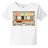 Vintage Cassette Tape Birthday Gifts Born In Best Of 1982 T Shirt Baby Tee | Artistshot