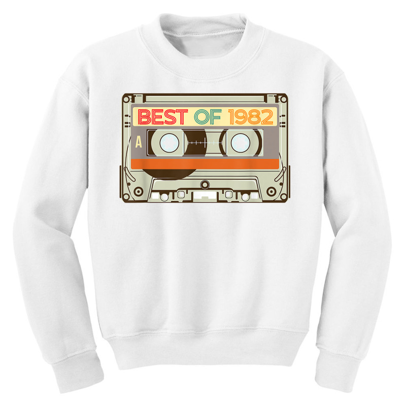 Vintage Cassette Tape Birthday Gifts Born In Best Of 1982 T Shirt Youth Sweatshirt by manviwadlington | Artistshot