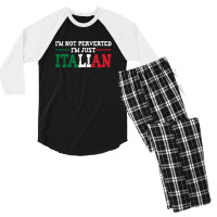 I'm Not Perverted I'm Just Italian Men's 3/4 Sleeve Pajama Set | Artistshot