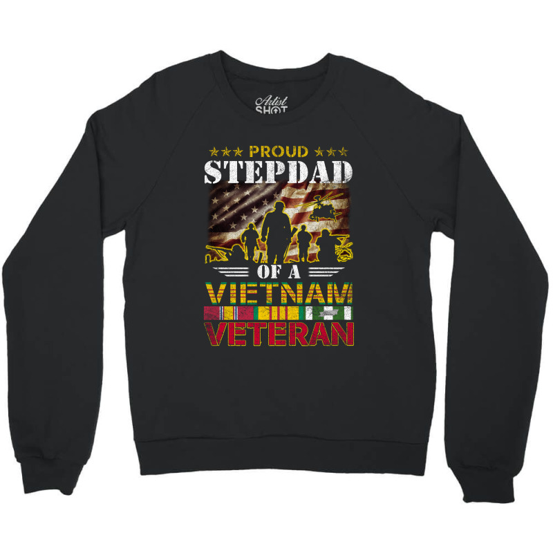 Vietnam Veteran Shirts Proud Stepdad-in-law Tees Men Boys Gifts Crewneck Sweatshirt | Artistshot