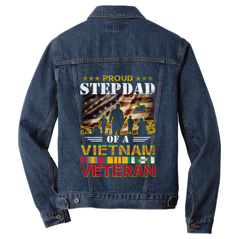 Vietnam Veteran Shirts Proud Stepdad-in-law Tees Men Boys Gifts Men Denim Jacket | Artistshot